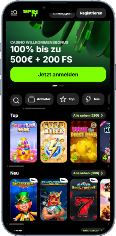 Besten iPhone-Spiele bei Spinit Casino